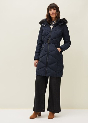 Phase Eight Remi Diamond Puffer Coats Navy Australia | LK0965271